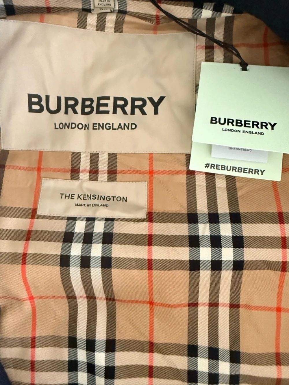 Burberry Kensington Trench Coat Black UK 14 US 12 Made in England Classic Belted - Picture 13 of 16